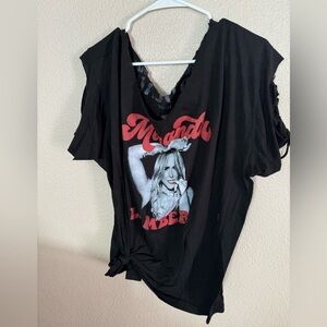 Miranda lambert tshirt with cut sleeves
